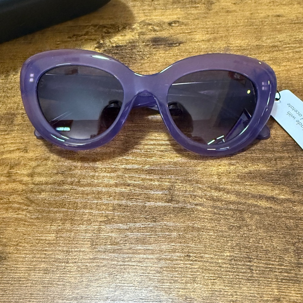 NWT - Kate Spade Lavender Cat Eye Ladies Sunglasses with Case - Picture 2 of 16